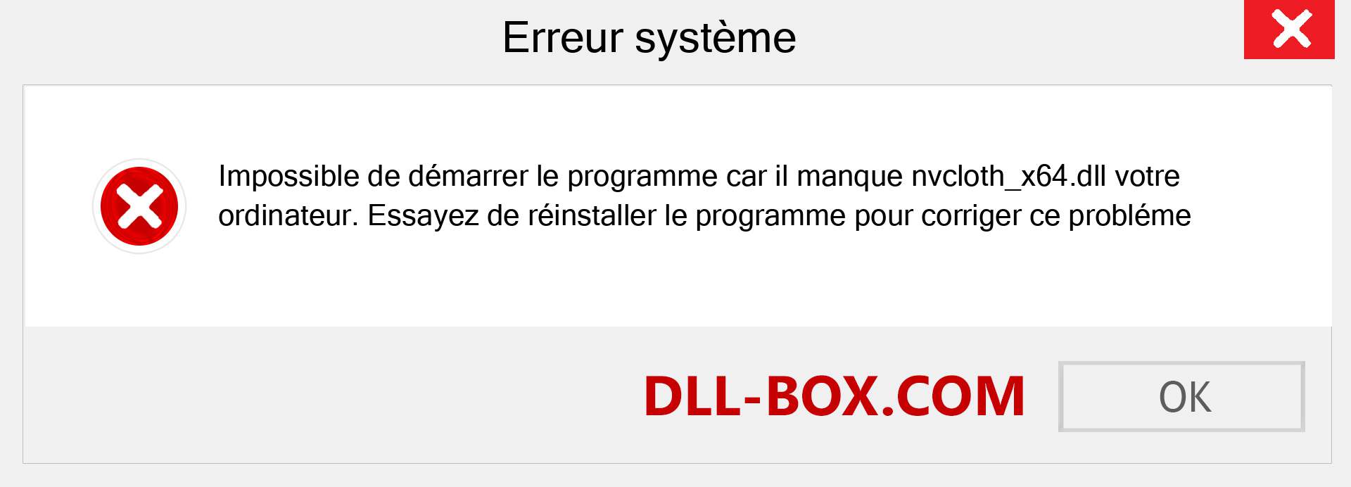 Le fichier nvcloth_x64.dll est manquant ?. Télécharger pour Windows 7, 8, 10 - Correction de l'erreur manquante nvcloth_x64 dll sur Windows, photos, images